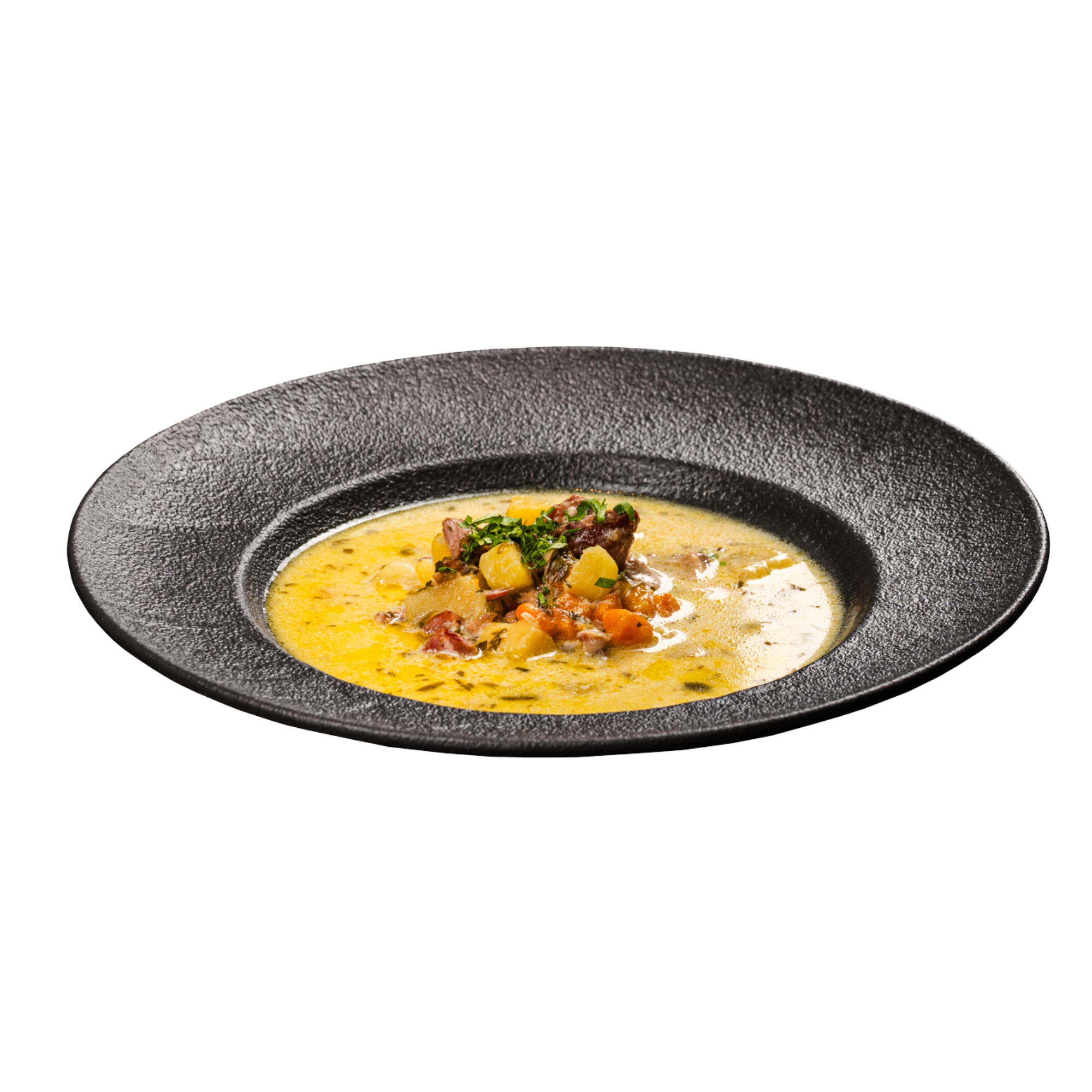 Tárkonyos krumplileves füstölt csülökkel