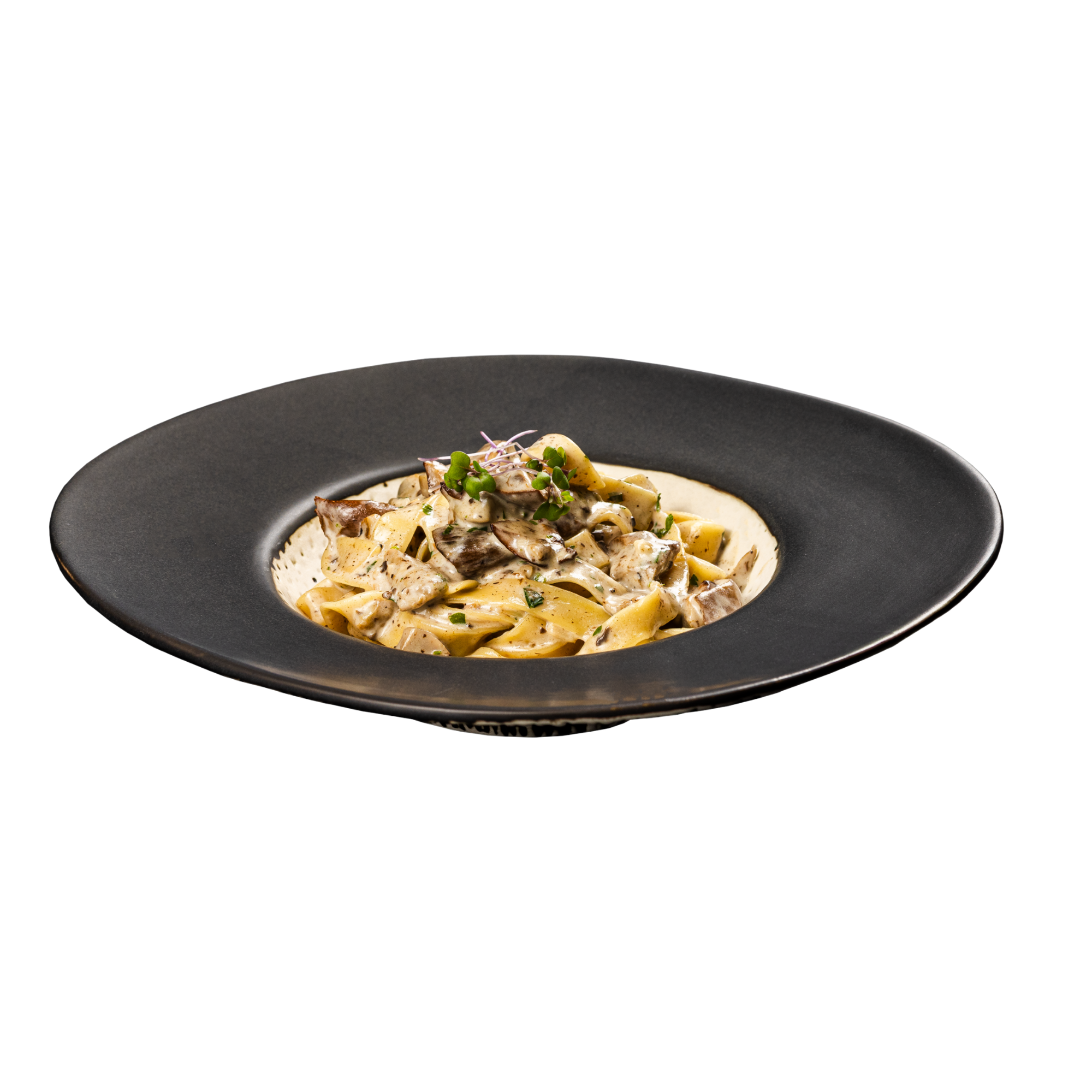 Fettuccine with porcini mushrooms and truffles